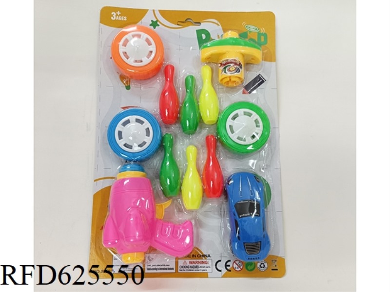 GUN LAUNCHER SIX BALL THREE WHEEL ONE PULL-BACK (ONE WHEEL WITH LIGHTS) GYRO