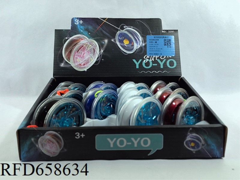 IRON DOUBLE LIGHT YO-YO BLUE (12 PIECES)