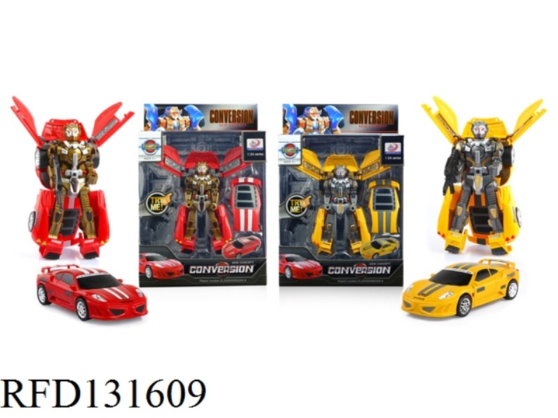 TRANSFORMATION HAULAGE MOTOR WARRIOR-SPORT CAR WITH LIGHT AND MUSIC
