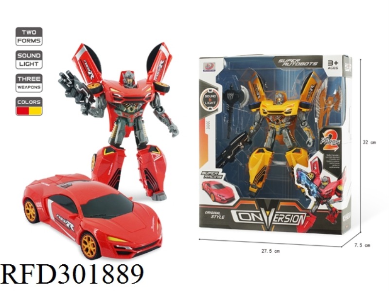 TRANSFORMATION SPORT CAR WITH LIGHT AND MUSIC