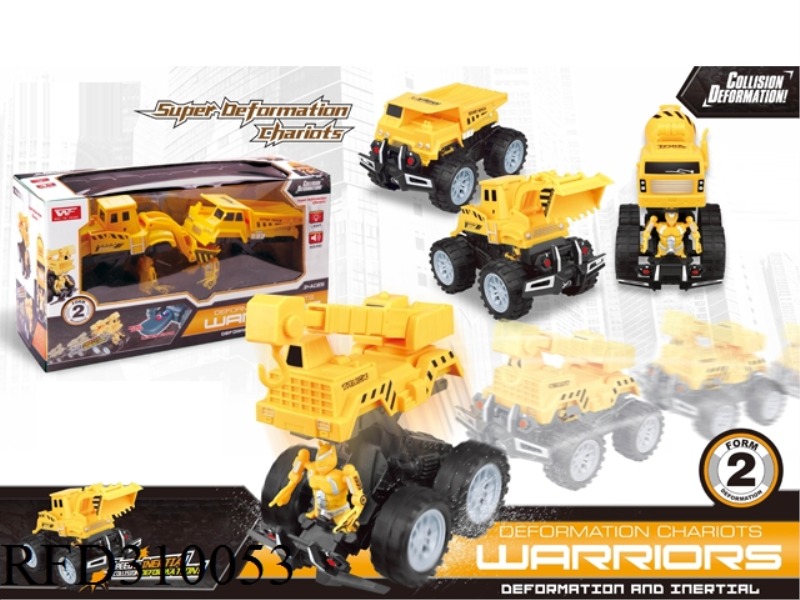 FRICTION CRASH TRANSFORMATION FIGHT SHOP TRUCK 2PCS