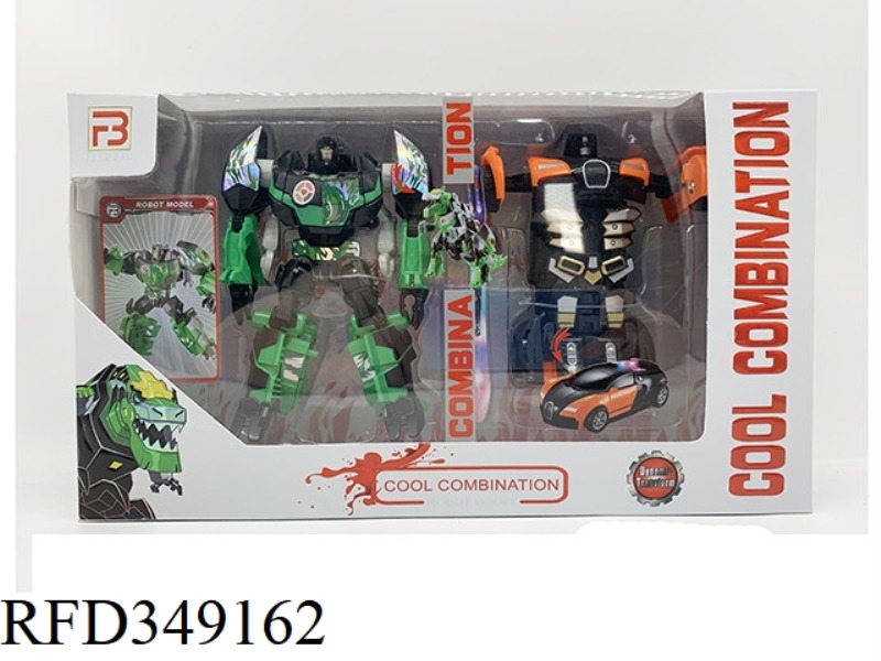 MANUAL DEFORMATION ROBOT DINOSAUR + MANUAL ONE-KEY DEFORMATION CAR