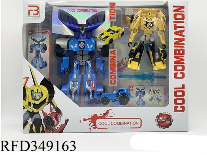 MANUAL ONE-STEP DEFORMATION ANTELOPE CAR + MANUAL DEFORMATION ROBOT CAR
