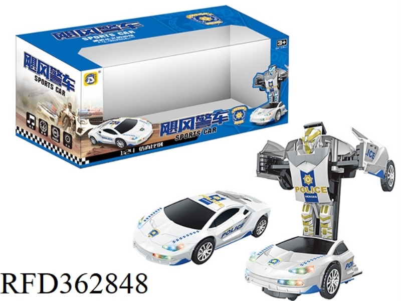 ELECTRIC UNIVERSAL POLICE CAR VERSION OF THE DEFORMATION CAR (WITH LIGHTS AND MUSIC)