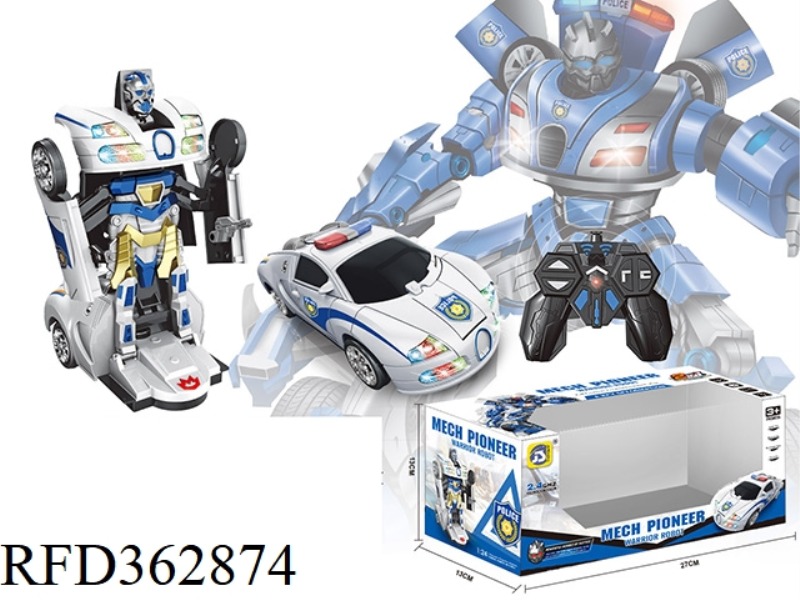 REMOTE CONTROL ONE-BUTTON DEFORMATION POLICE CAR