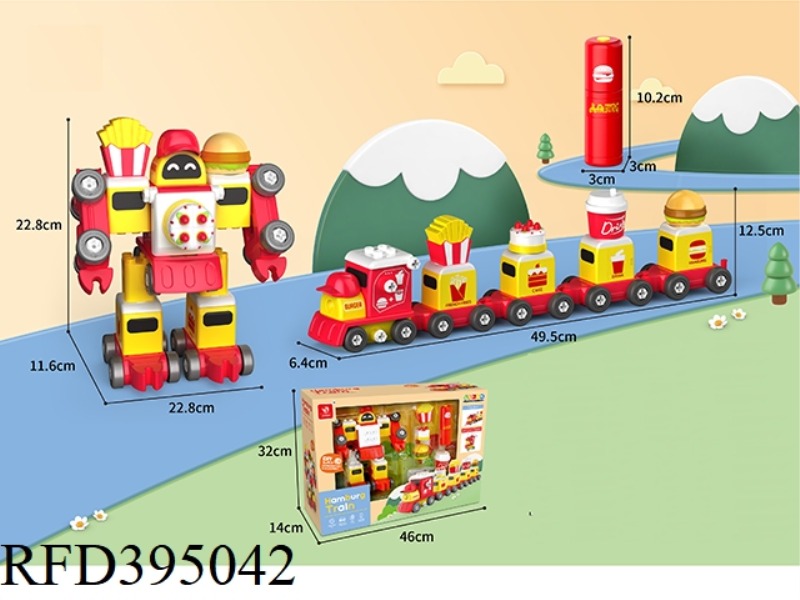 FIVE-IN-ONE ASSEMBLY SERIES HAMBURG TRAIN ROBOT (76PCS)