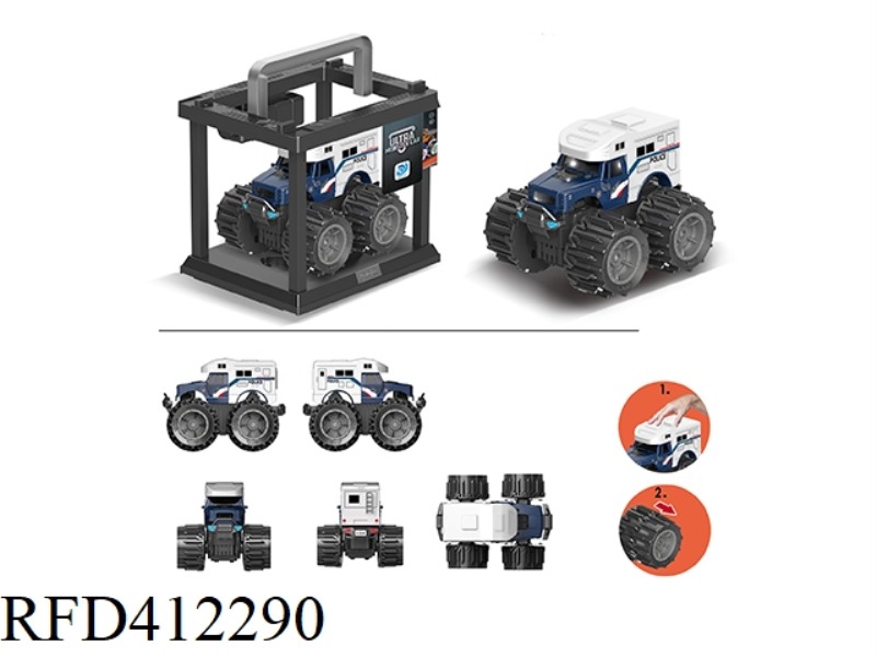 DEFORMATION WHEEL PICKUP POLICE CAR