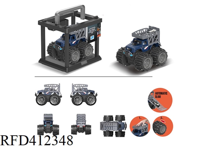 TRANSFORMATION WHEEL PICKUP POLICE TRANSPORTER