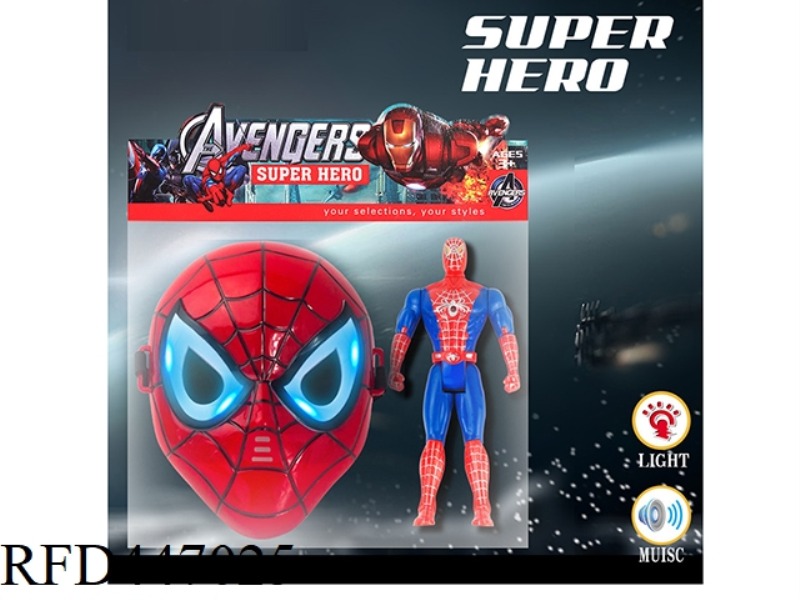 SPIDER MAN DOLL WITH LIGHT AND MUSIC MASK