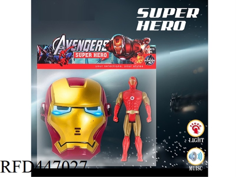 IRON MAN DOLL WITH LIGHT AND MUSIC MASK