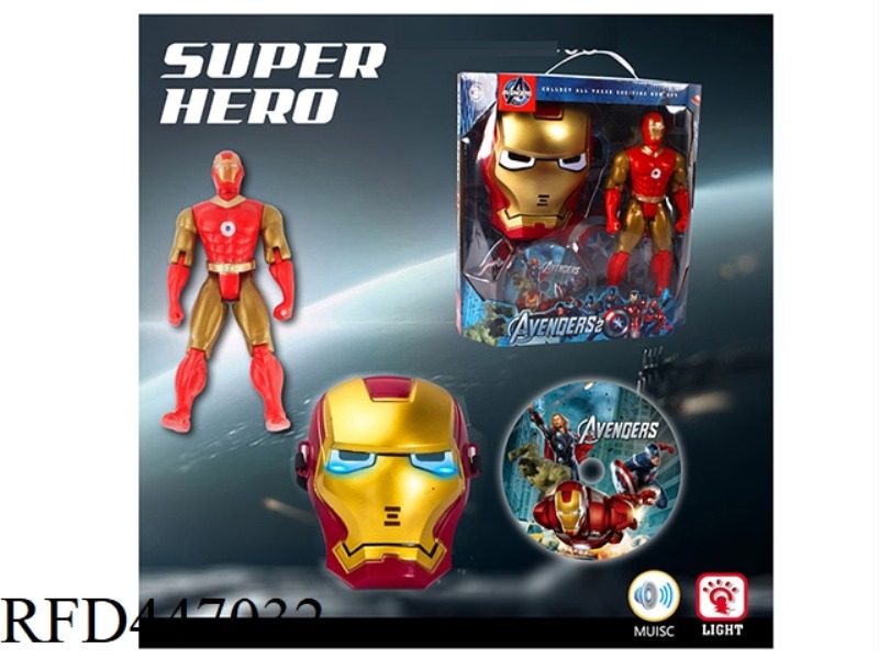 IRON MAN DOLL WITH MUSIC, LIGHT MASK AND CD