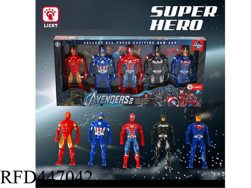 AVENGER ALLIANCE DOLL 5 PACK (WITH LIGHT)