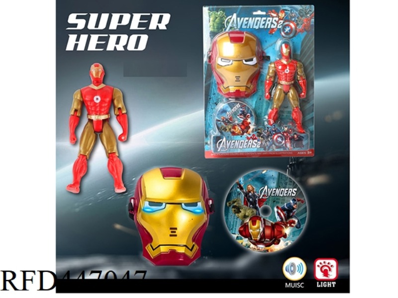 IRON MAN DOLL WITH MUSIC, LIGHT MASK AND CD