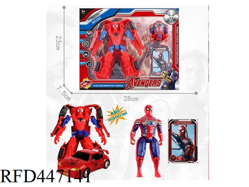 SPIDER-MAN TRANSFORMED CAR PLUS TRANSFORMED EGG