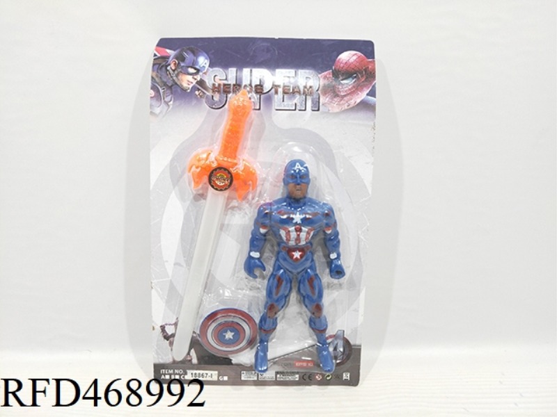 CAPTAIN AMERICA WITH LIGHT + SWORD