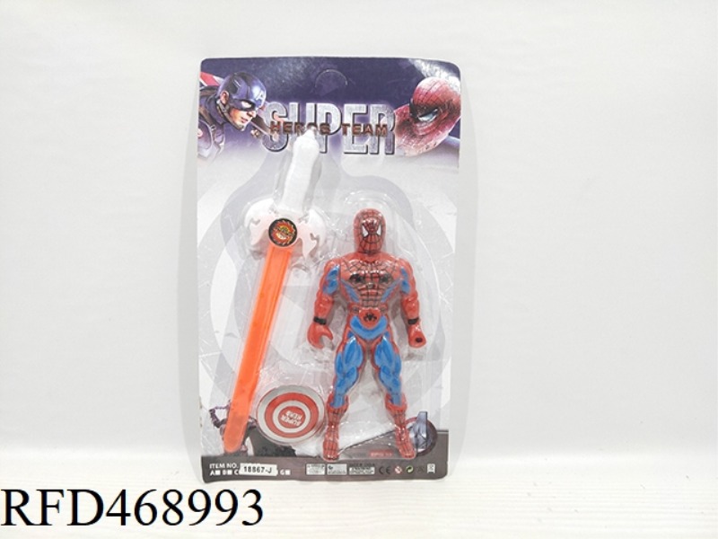 SPIDERMAN WITH LIGHTS + SWORD