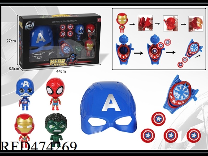 US TEAM MASK WITH CATAPULT + UNSTACKING DOLL