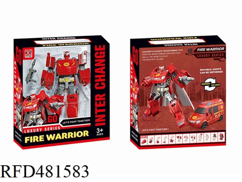 TRANSFORMING WAR LEAGUE (FIRE TRUCK + CLOAK) TRANSFORMING ROBOT