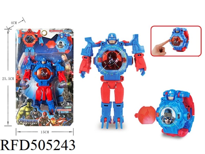 THE LIGHTS TRANSFORM CAPTAIN AMERICA