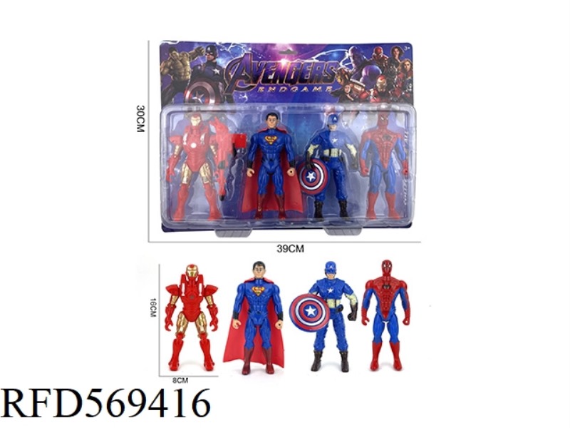 16CM 4 AVENGERS ACTION FIGURES A