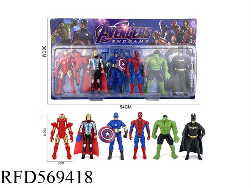 16CM 6 AVENGERS ACTION FIGURES A