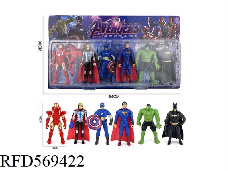 16CM 6 AVENGERS ACTION FIGURES B