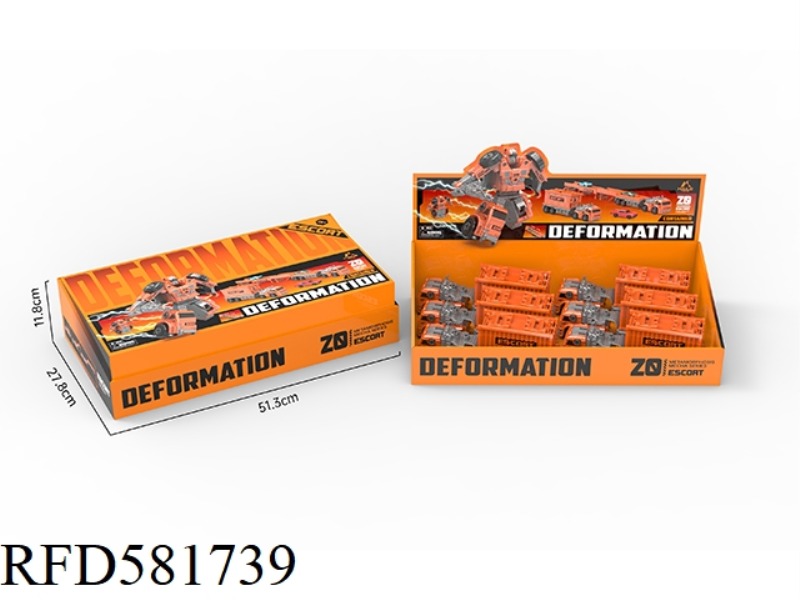 TRACTOR DEFORMATION ROBOT CONTAINER CAR CHANGING TRACK EJECTION