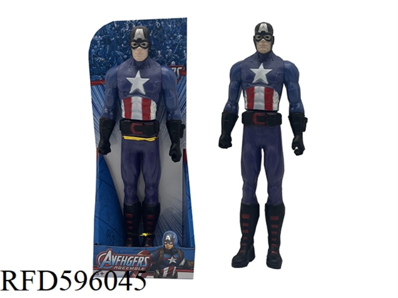 COMIC LEAGUE OF LEGENDS 11.5-INCH VINYL 3RD GENERATION CAPTAIN AMERICA WITH THEME LIGHTING MUSIC.