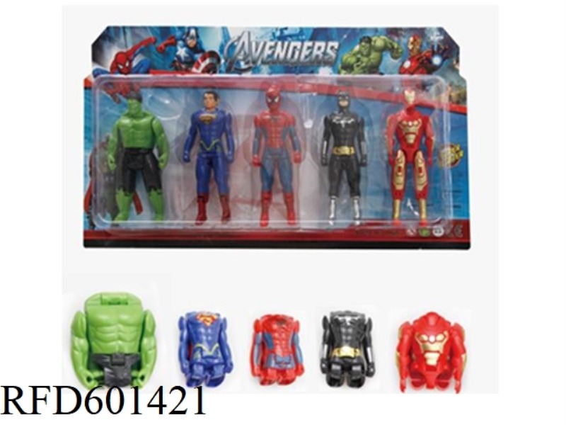 SHAPE-SHIFTING AVENGERS HULK SUPERMAN SPIDERMAN BATMAN IRON MAN