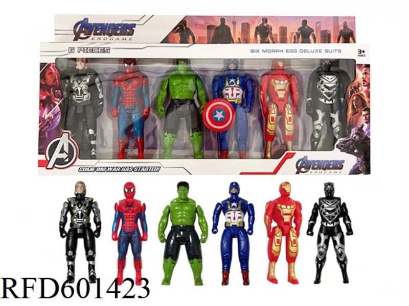 AVENGERS BLACK PANTHER HULK IRON MAN SPIDER-MAN CAPTAIN AMERICA THOR