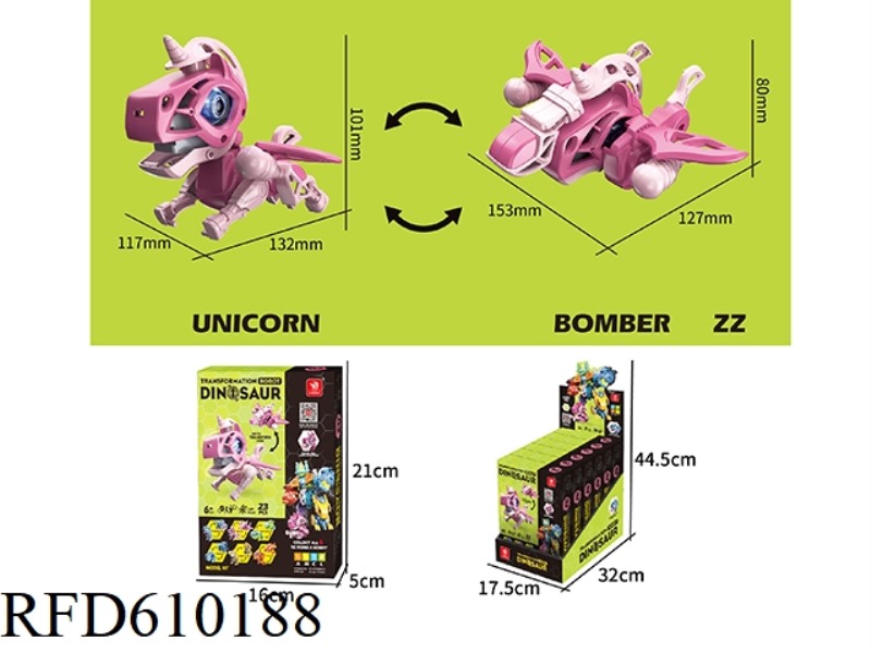 CHANGING CUTE BEAST ~ UNICORN 6PCS