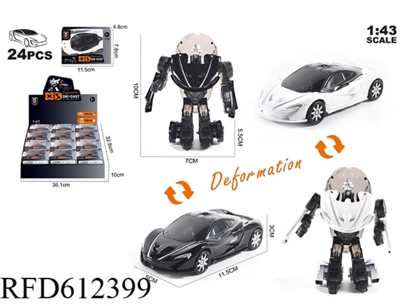 1:43 DIE-CAST ZINC ALLOY MCLAREN DEFORMATION CAR MODEL 24PCS