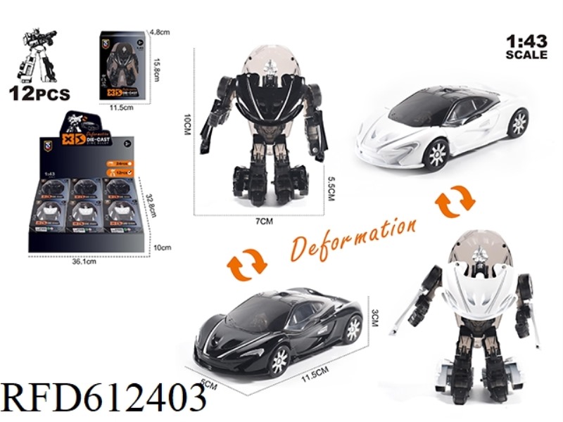 1:43 DIE-CAST ZINC ALLOY MCLAREN DEFORMATION ROBOT MODEL 12PCS