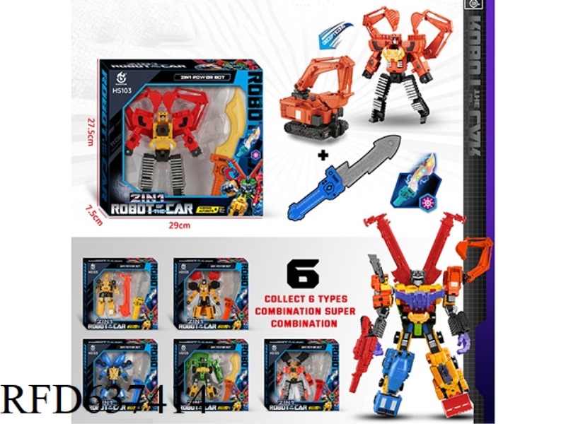 TRANSFORMERS ENGINEERING ROBOT WITH LIGHTSABER (6 HYBRIDS)