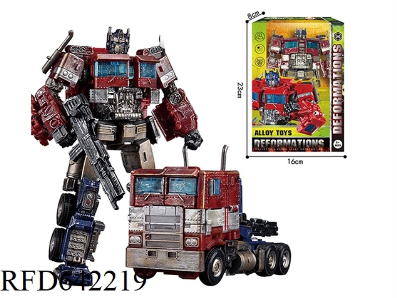 TRANSFORMERS TOYS SEMI-ALLOY VERSION OF AUTOMOBILE ROBOT MODEL WAR DAMAGE VERSION