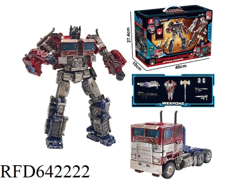 TRANSFORMERS TOYS SEMI-ALLOY VERSION OF AUTOMOBILE ROBOT MODEL WAR DAMAGE VERSION