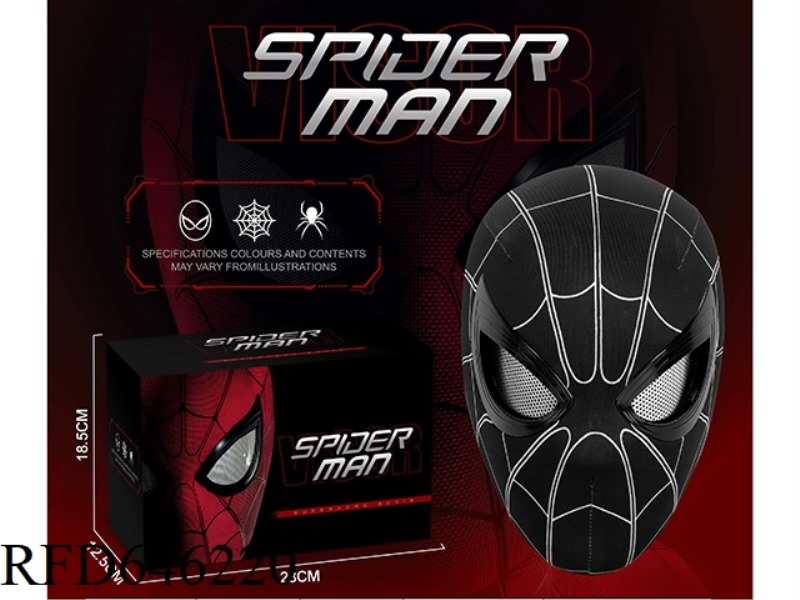 SPIDER-MAN BLACK HOOD MASK HELMET (MANUAL VERSION)