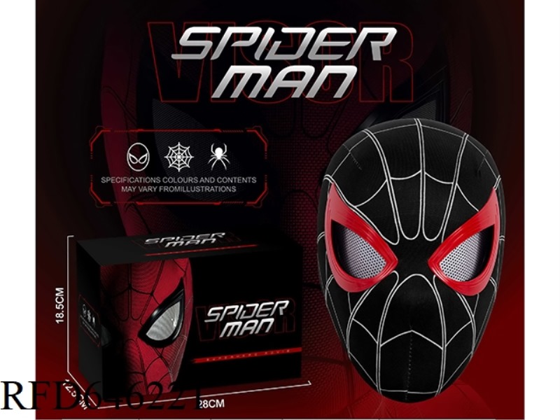 MILES BLACK AND RED HOOD MASK HELMET (MANUAL VERSION)