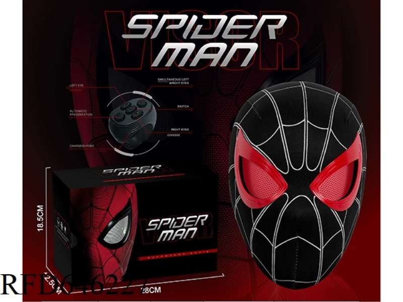 MILES BLACK AND RED HOOD MASK HELMET (REMOTE CONTROL ELECTRIC MODEL)