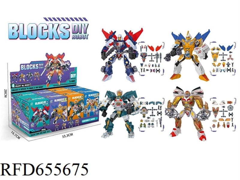 ASSEMBLE 8 PIECES OF BUILDING BLOCKS