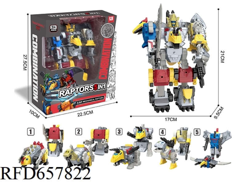 QUINTUPLE MORPHING MECHANICAL RAPTOR