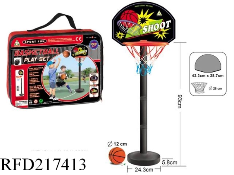 BLACK PLASTIC BOARD BASKETBALL BOARD SET