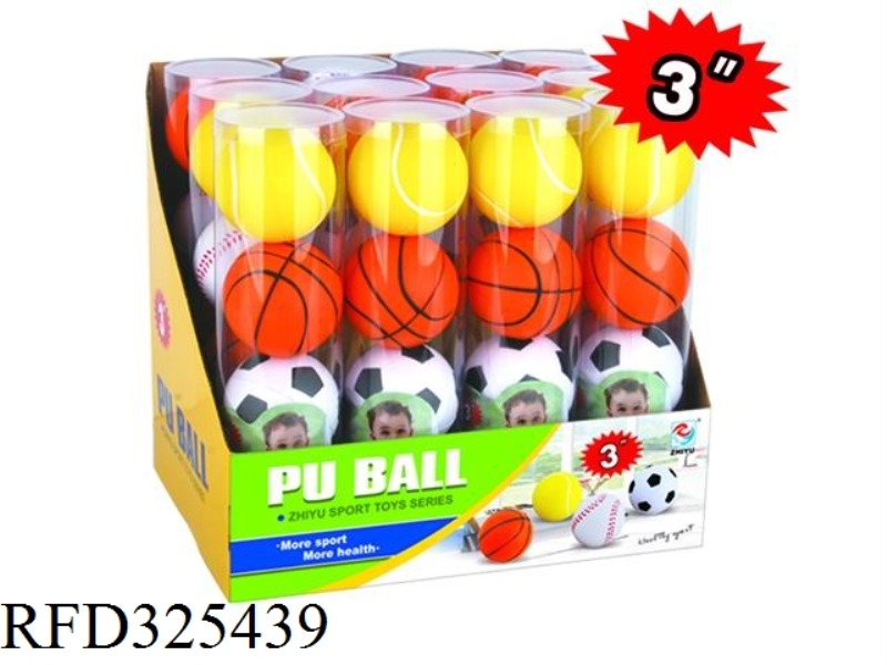 3 INCHES PU BALL/BASKET/NET/BASEBALL