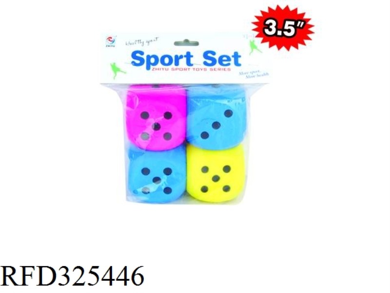 3.5 INCHES PU DICE (4PCS)