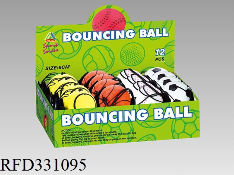 REBOUND BALL WITH ROPE/12PCS