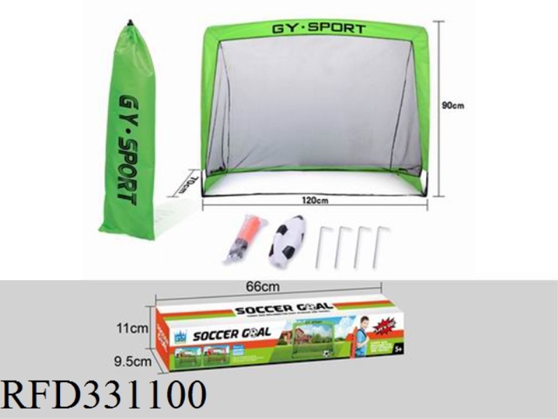 FABRIC SELF-INSTALLED FOOTBALL GOAL