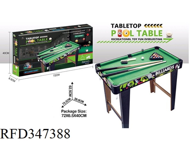 WOODEN BILLIARD TABLE WITH FEET