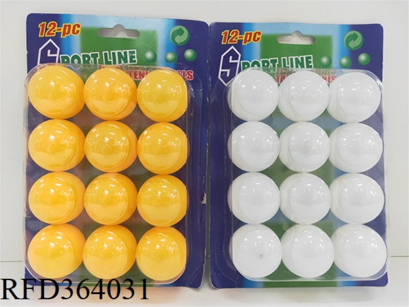 12 PIECES OF TABLE TENNIS