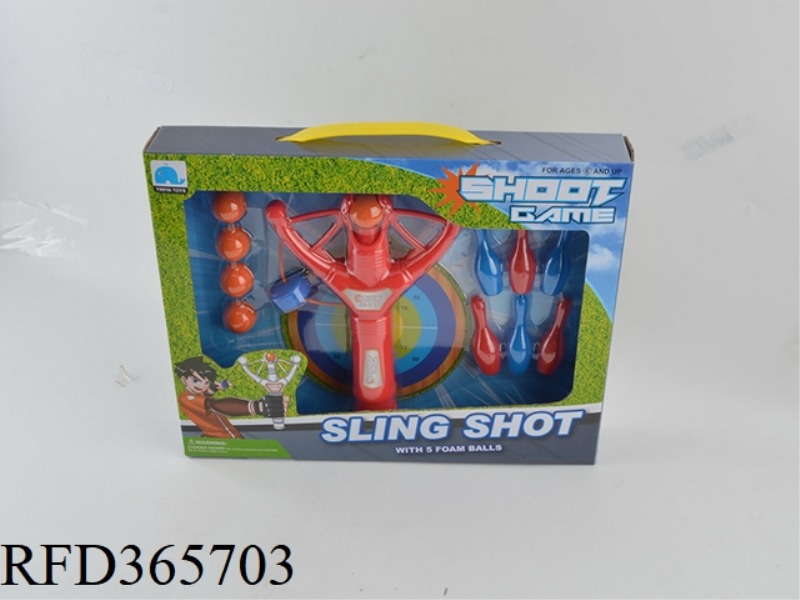 EVA SLINGSHOT (WITH 5 BULLETS + 6 BOWLING BALLS)