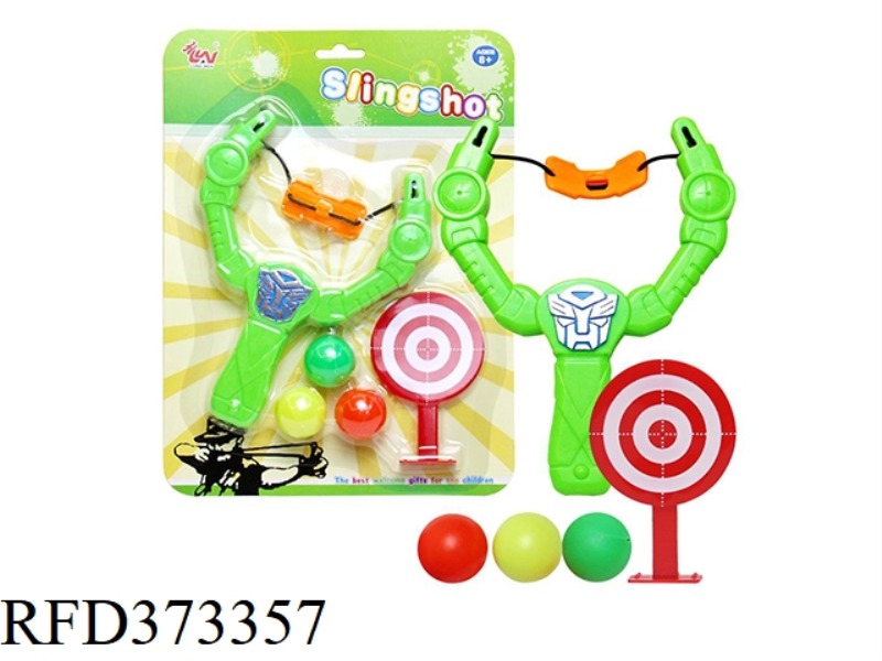 TRANSFORMERS SLINGSHOT WITH 3 WATER CLOTH BALLS